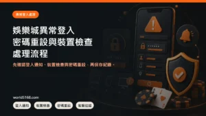 娛樂城異常登入怎麼處理？密碼重設、裝置檢查與客服追蹤 精選圖片