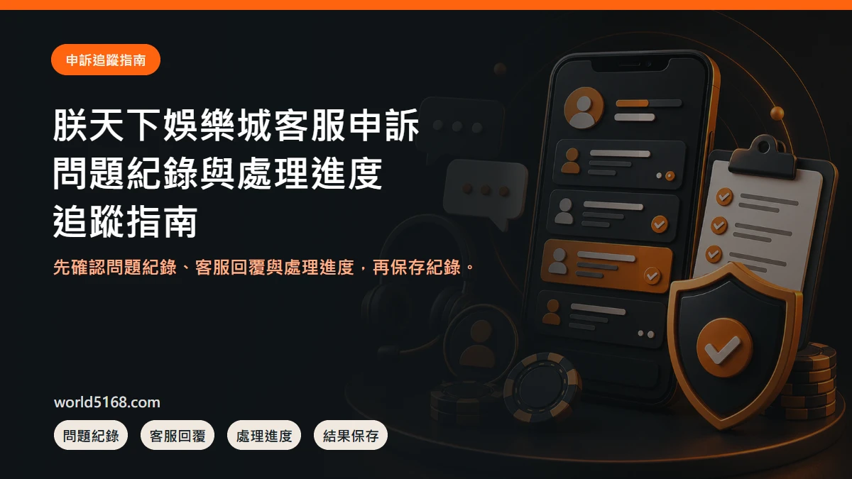 TU娛樂城客服申訴怎麼追蹤?問題紀錄、回覆與處理進度 精選圖片