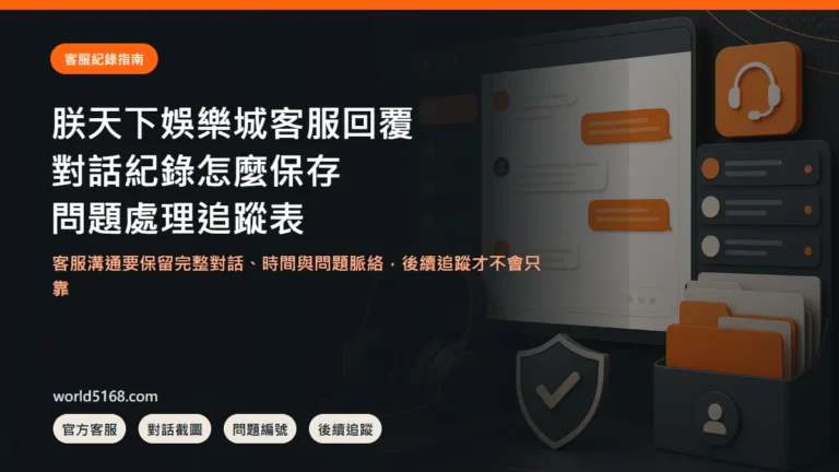 TU娛樂城客服回覆、問題處理、對話紀錄與後續追蹤指南封面圖