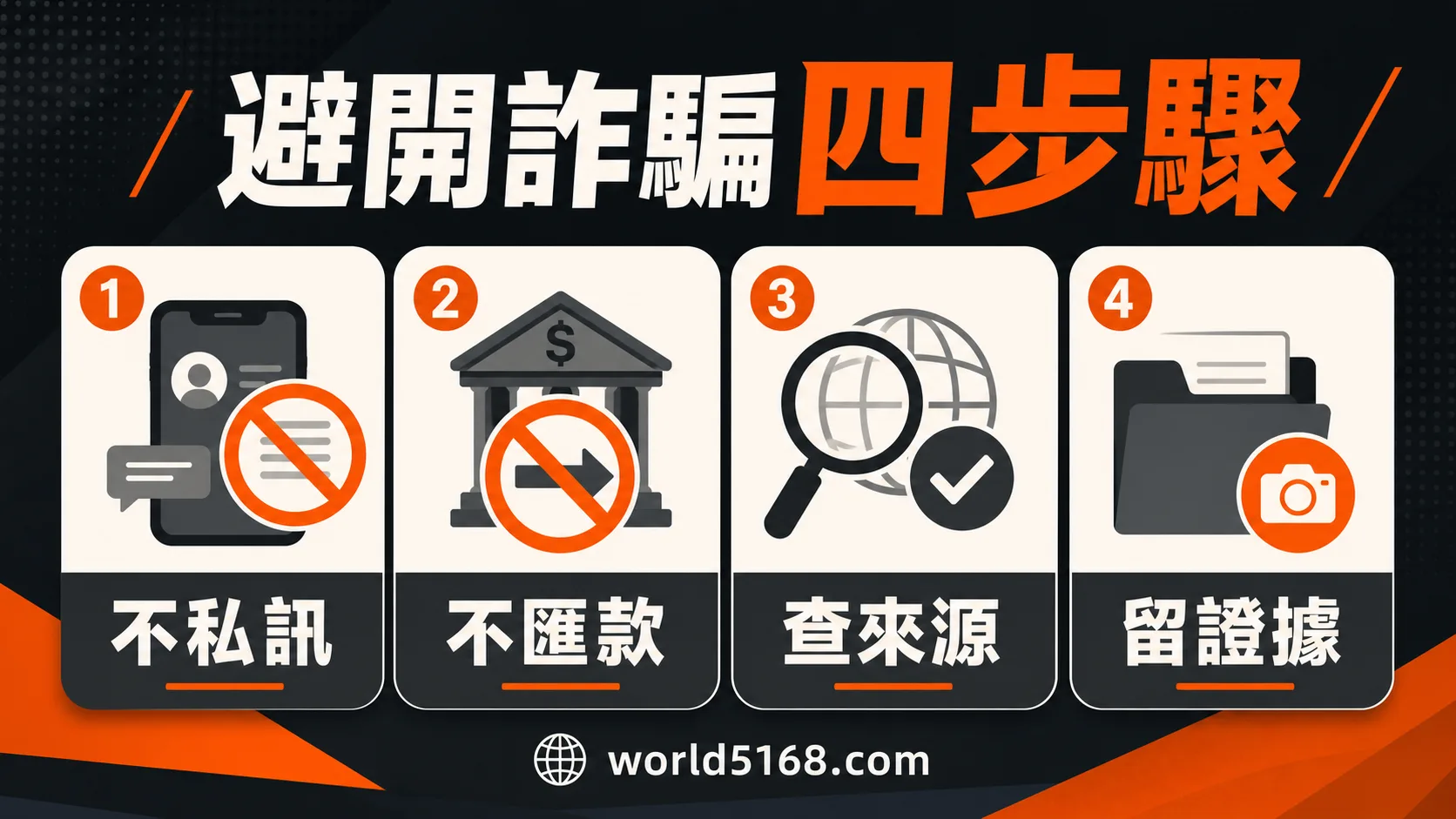 避開娛樂城詐騙，包含不私訊、不匯款、查來源與留證據